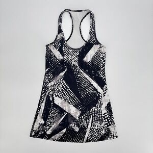 Lululemon Racerback Tank Top Size 4 Black White Abstract Print CRB Style‎